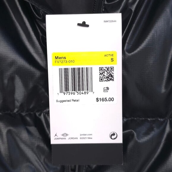 AIR JORDAN Down Repel Therma-FIT Black Vest Men’s Size Small FV7273-010 NEW - Picture 6 of 10
